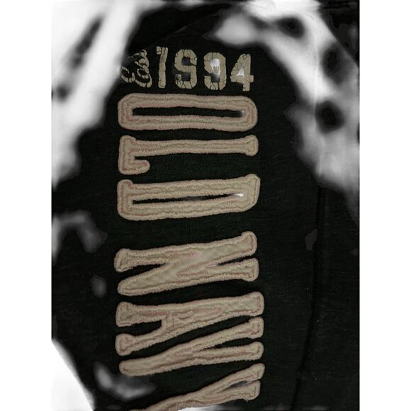 Old Navy Y2K Sweat Pants Womens Gray LG Boot Cut Embroidered Spellout Grunge 00s - Picture 9 of 9